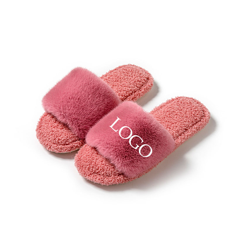 AP6018 Slip-on Cozy Indoor Fuzzy Slippers for Ladies